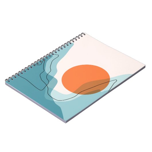 Abstract berglandschap, vlakke omgeving notitieboek (Linkerzijde)