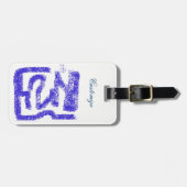 abstract besproeide blauwe Thunder_Cove Bagagelabel (Voorkant horizontaal)