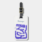 abstract besproeide blauwe Thunder_Cove Bagagelabel (Voorkant verticaal)