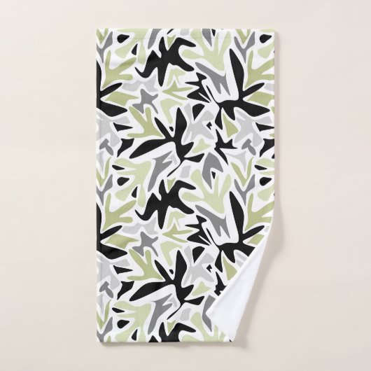 Abstract, Black and Green, Youth, Modern, Creative (Serviette à main)