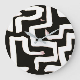 Abstract Black and White Clock Grote Klok