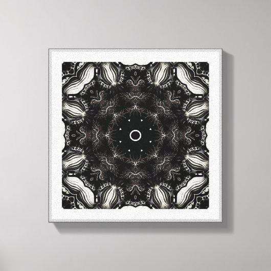 Abstract Black and White Decor Wall Art Canvas Afdruk (Voorkant)