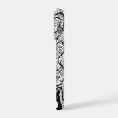 Abstract Black and White Doodle Art iPhone Hoesje (Linkerkant)