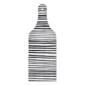 Abstract Black And White Stripes And Lines Pattern Snijplank (Voorkant)