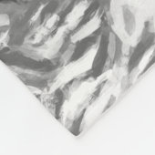 Abstract Black and White Zebra Art Fleece Deken (Hoek)