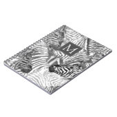 Abstract Black and White Zebra Art Monogram Notitieboek (Linkerzijde)