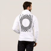 Abstract Black Hole Spiral Line Art  Hoodie (Achterkant volledig)