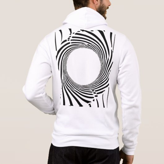 Abstract Black Hole Spiral Line Art  Hoodie (Achterkant)