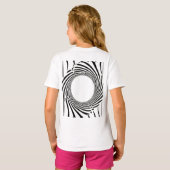 Abstract Black Hole Spiral Line Art  T-shirt (Achterkant volledig)