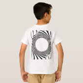 Abstract Black Hole Spiral Line Art T-shirt (Achterkant volledig)