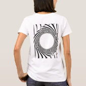 Abstract Black Hole Spiral Line Art T-shirt (Achterkant)