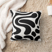 Abstract Black Liquid Shapes Seamless Pattern Kussen (Deken)