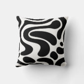 Abstract Black Liquid Shapes Seamless Pattern Kussen (Achterkant)