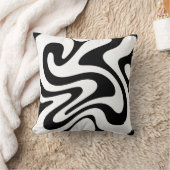 Abstract Black Organic Shapes Seamless Pattern Kussen (Deken)