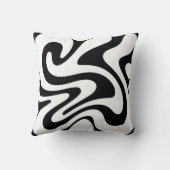 Abstract Black Organic Shapes Seamless Pattern Kussen (Achterkant)