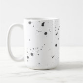 Abstract Black Paint Splash & Splatter Pattern Koffiemok (Links)