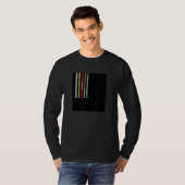 Abstract Black Square Straps Illustration Graphic T-shirt (Voorkant volledig)