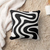 Abstract Black Wavy Lines Seamless Pattern  Kussen (Deken)