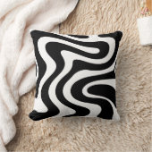 Abstract Black Wavy Lines Seamless Pattern  Kussen (Deken)