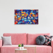 abstract blad verpakt canvas (Insitu (Woonkamer))