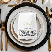 Abstract bladerdeeg patroonrand bedankzakje