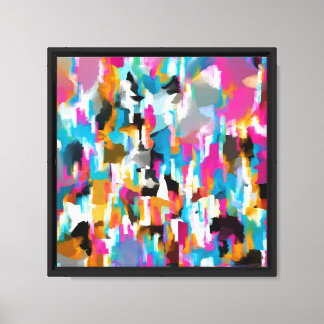 Abstract Bladerig Glanzend Patroon Canvas Afdruk