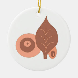 Abstract Bladontwerp Keramisch Ornament