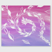 Abstract bladontwerp op roze achtergrond cadeaupapier (Vlak)