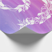 Abstract bladontwerp op roze achtergrond cadeaupapier (Hoek)