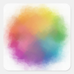 Abstract blanco sjabloon kleurrijk blauw paars gro vierkante sticker