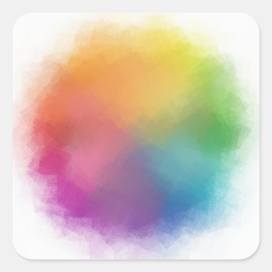 Abstract Blanco Sjabloon Kleurrijk Blauw Paars Gro Vierkante Sticker (Voorkant)