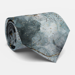 Abstract blau en grijs herenmode stropdas