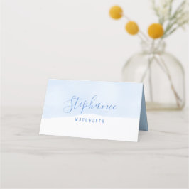 Abstract blauw aquarel plaatskaart, baby shower