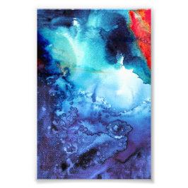 Abstract blauw batikpatroon foto afdruk