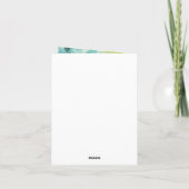 Abstract Blauw Bloemen Dank u Bedankkaart (Achterkant)