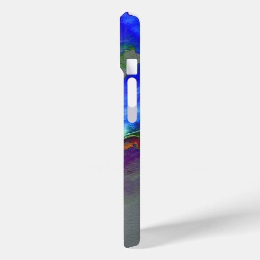 Abstract blauw bloemenblauw waterverf papaver Case-Mate iPhone case (Achterkant / Links)