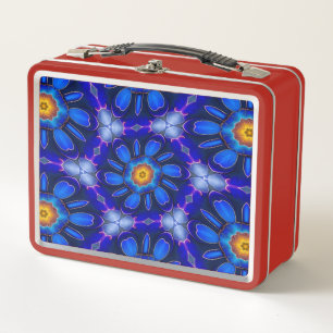 Abstract blauw bloemenpatroon
