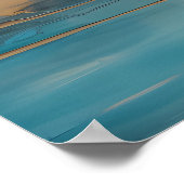 Abstract Blauw Bruin Modern schilderen Poster (Hoek)