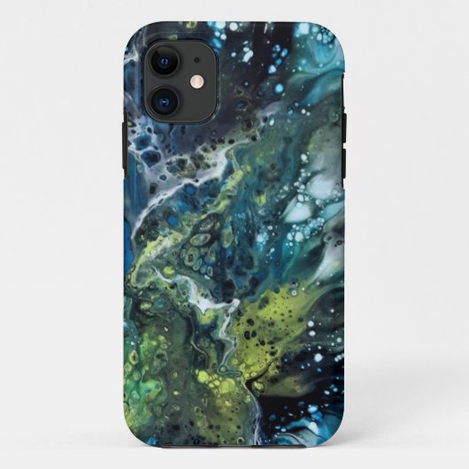 Abstract blauw. Case-Mate iPhone case (Achterkant)