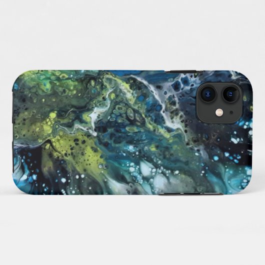Abstract blauw. Case-Mate iPhone case (Achterkant (horizontaal))