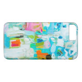 Abstract blauw Case-Mate iPhone case (Achterkant (Horizontaal))