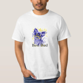 Abstract blauw Chihuahua T-shirt