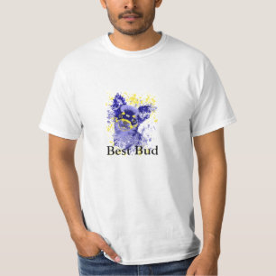 Abstract blauw Chihuahua T-shirt