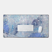 abstract blauw chunky glitter ontwerp bureaumat (Keyboard & Muis)