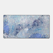 abstract blauw chunky glitter ontwerp bureaumat (Voorkant)