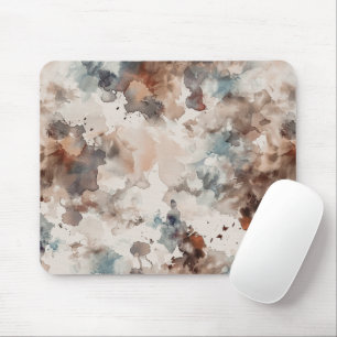 Abstract Blauw Crème Bruin Muismat