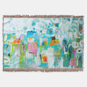 Abstract blauw deken