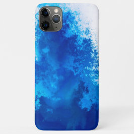 Abstract blauw effen kleurontwerp iPhone 11 pro max hoesje