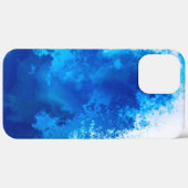 Abstract blauw effen kleurontwerp Case-Mate iPhone case (Achterkant (horizontaal))