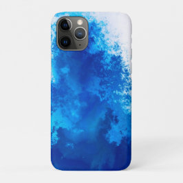 Abstract blauw effen kleurontwerp iPhone 11 pro hoesje